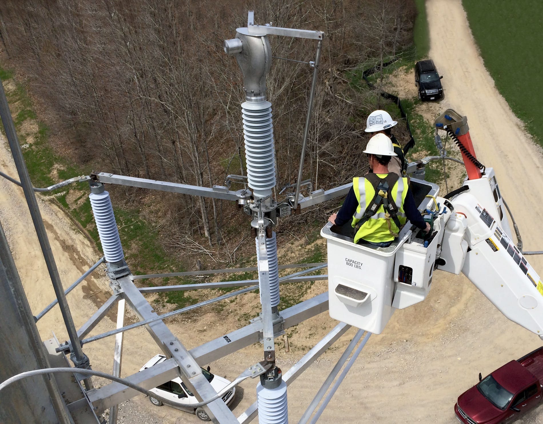 Southern States workers on Transmission Line Switching