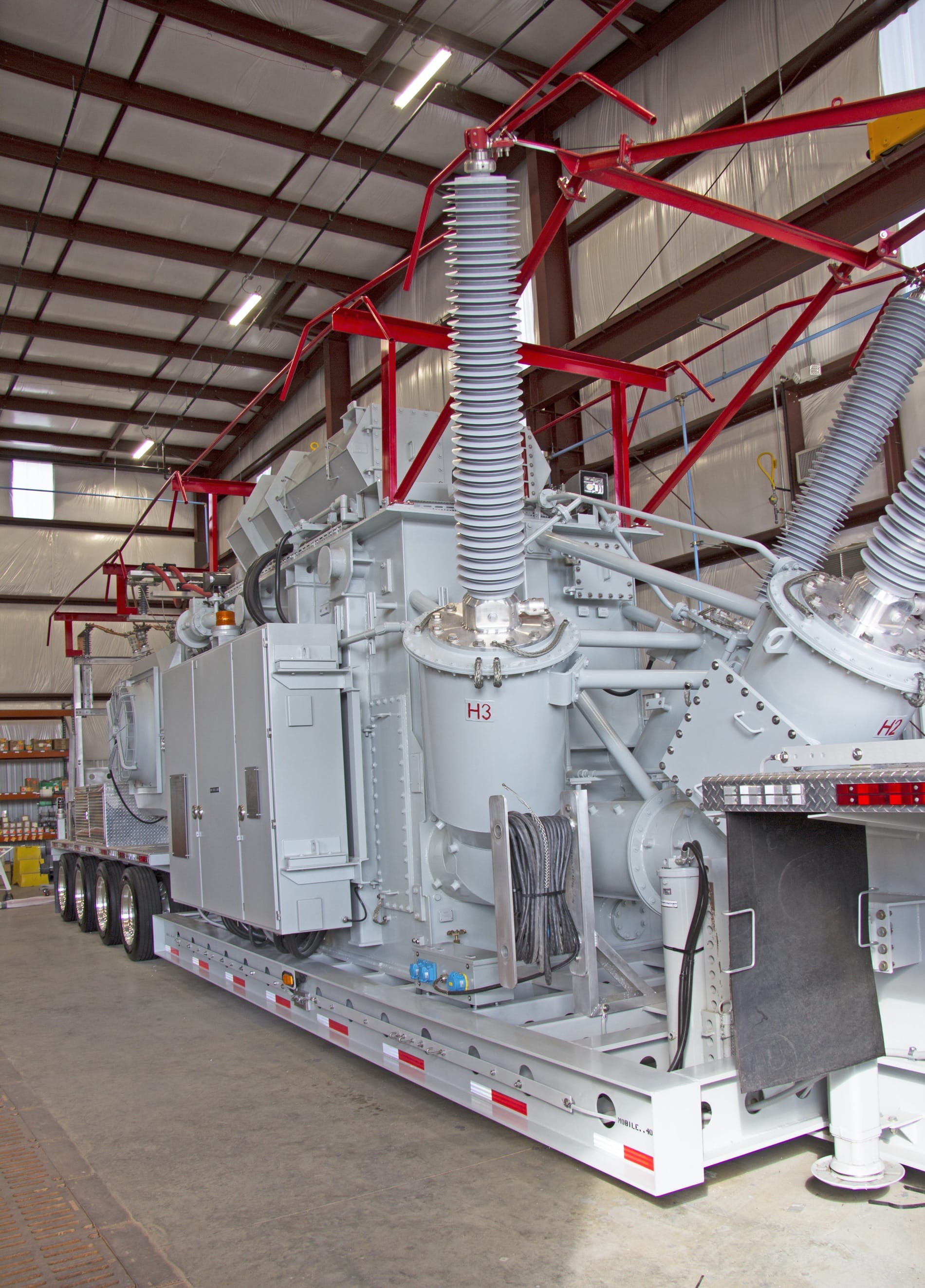 portable substation in garage