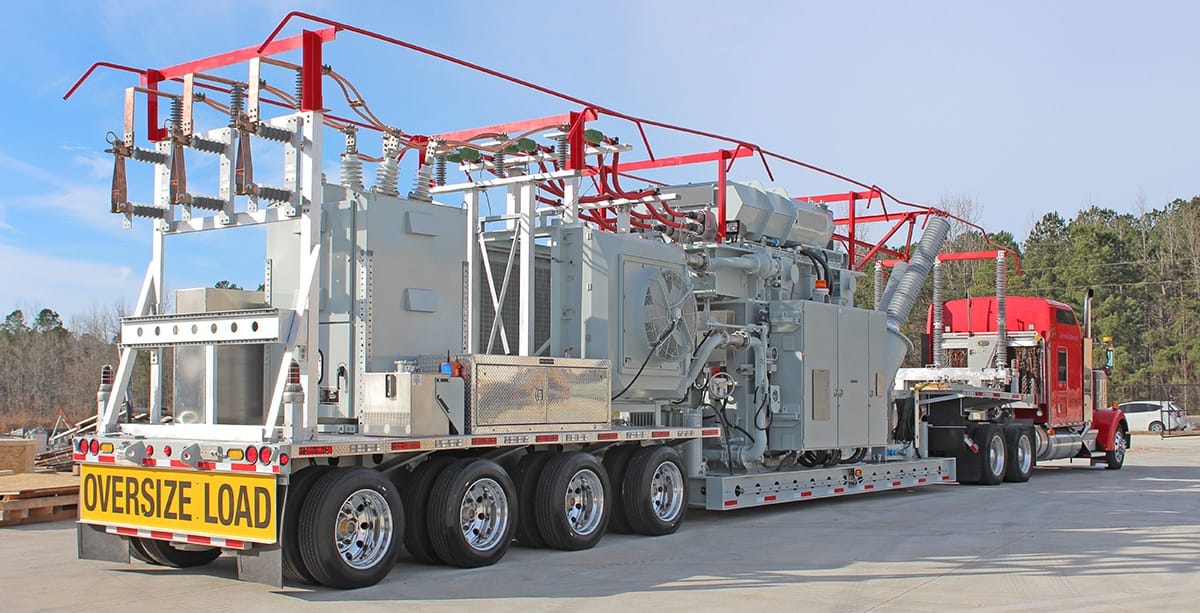 mobile substation on truck bed